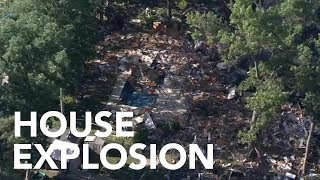 House explosion in New Jersey - Chopper 6 over Newfield, N.J.