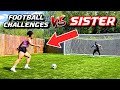 FOOTBALL CHALLENGES VS MY SISTER | Jeremy Lynch