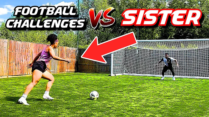 FOOTBALL CHALLENGES VS MY SISTER | Jeremy Lynch