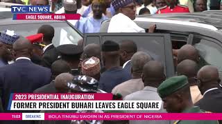 Former President Buhari Leaves Eagles Square