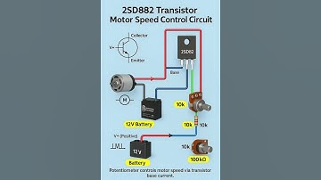 2SD882 Transistor Motor Speed Control Circuit ⚡🔋🔧 #Shorts