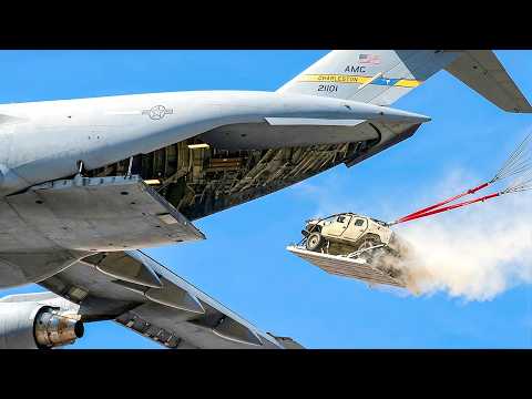 Us Air Force Genius Technique To Air Drop Massive Humvee From Plane