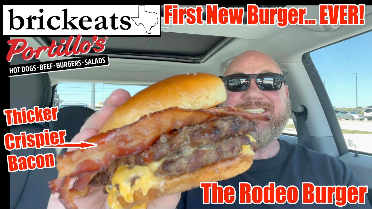 Portillo's*NEW* Rodeo Burger Review their first new burger ever! brickeats YouTube
