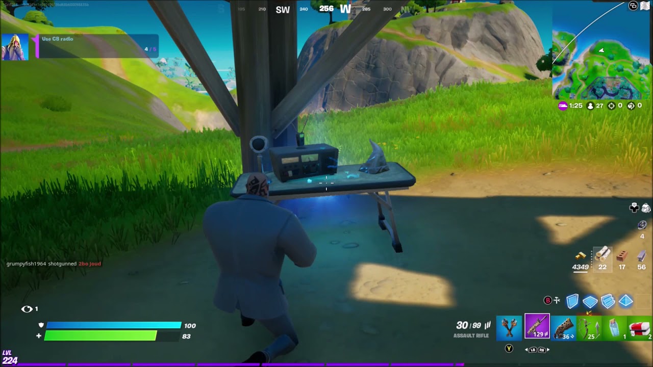 Fortnite - Use CB Radio x 5 + the conversations