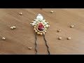 DIY hair accessories | how to make designer u pin | hair accessories making at home