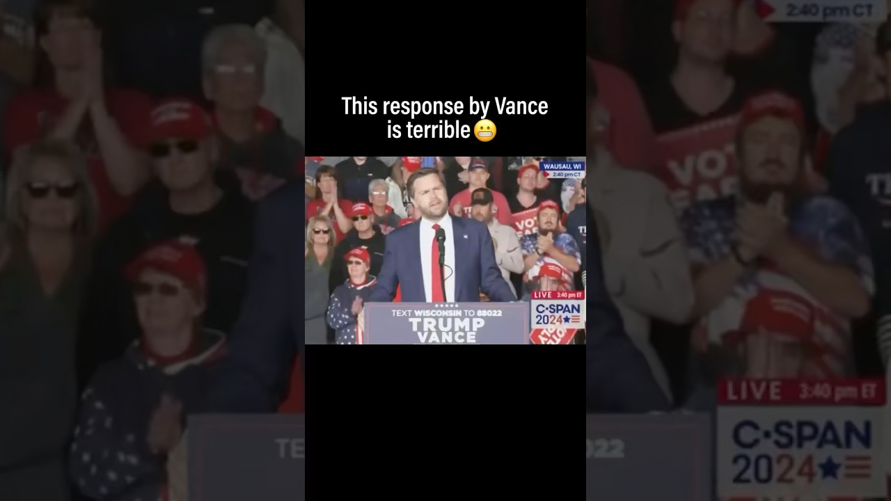 Vance BLOWS IT with AWFUL Response to Racist “Jokes” at Trump Rally