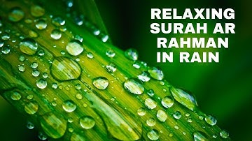 Surah Ar-Rahman سورة الرحمن Quran with rain & thunder sounds!! Mesmerizing Quran feel nature