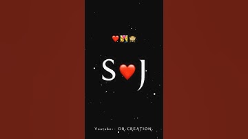 #S❤J ️Letter Name Status❤️||Name art Video😍||Whatsapp status💘||2022 #drcreation #short #viral