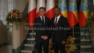 French president Macron meets Ethiopian prime minister in Addis Ababa