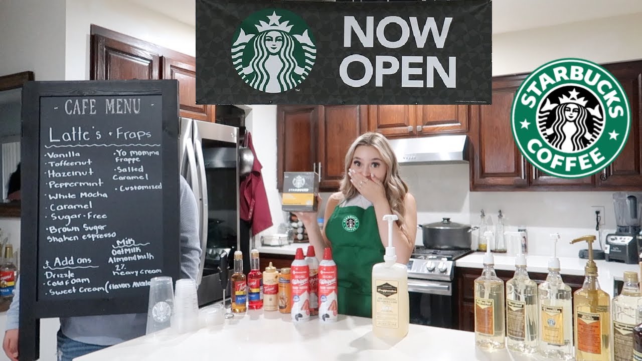 I OPENED UP MY OWN  STARBUCKS at my parents house..