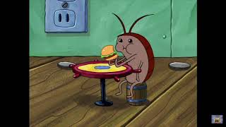 Cockroach Eating a Krabby Pattie for 10 Minutes