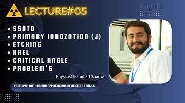 Features of Track Detectors: Primary Ionization, Etching, RREL, Critical Angle & Problem Solving