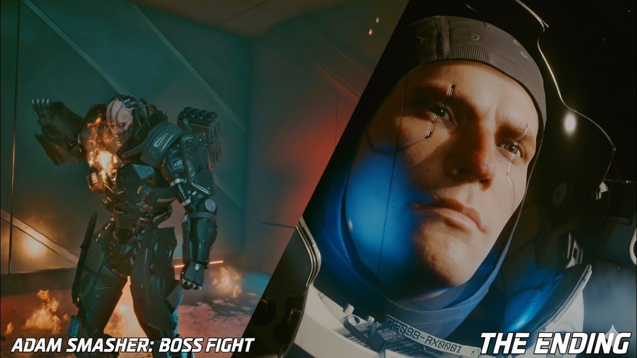 Cyberpunk 2077 Adam Smasher Boss Fight Ending Ps5 No Commentary 