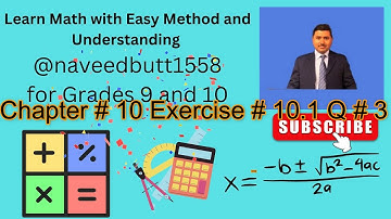 Math 9th class Chapter # 10, Exercise # 10.1 Question # 3