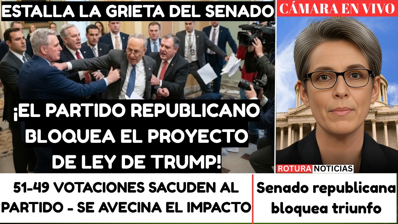 Republicanos del Senado bloquean proyecto de Donald Trump — se amplía la división interna
