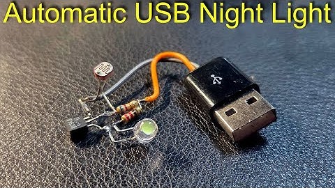 Automatic USB Night Light 🌙 | LDR + Transistor + LED Circuit (5V)