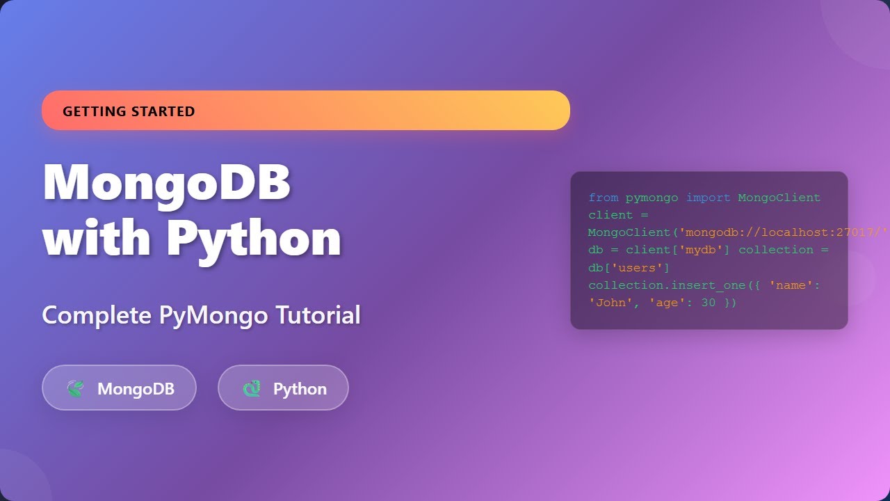 MongoDB and Python Tutorial for Beginners: Getting Started with PyMongo ...