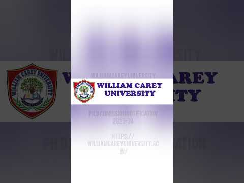 วีดีโอ: มหาวิทยาลัย William Carey รัฐเมฆาลัยได้รับการอนุมัติจาก UGC หรือไม่