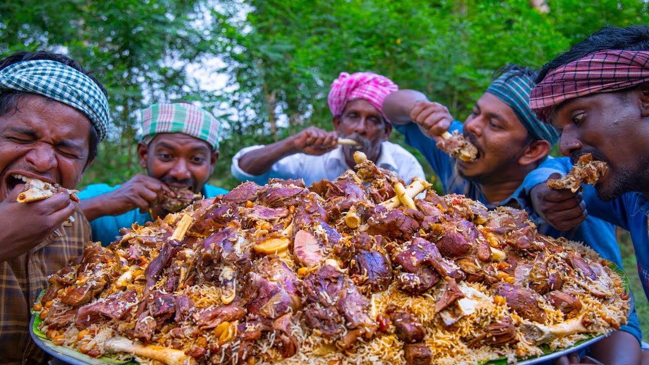 PESHAWARI CHAWAL  Pakistan Special Golden Pulao Recipe Cooking in Indian Village  Mutton Recipes