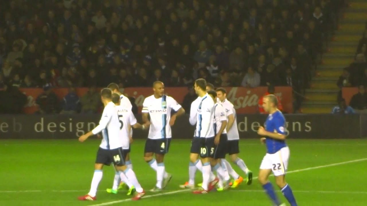Aleksandar Kolarov free kick vs Leicester City ||| Capital One Cup Quarter Final ||| 17/12/2013