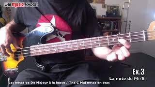 C Maj notes on bass - BASS LESSON - WEB MUSIC SCHOOL