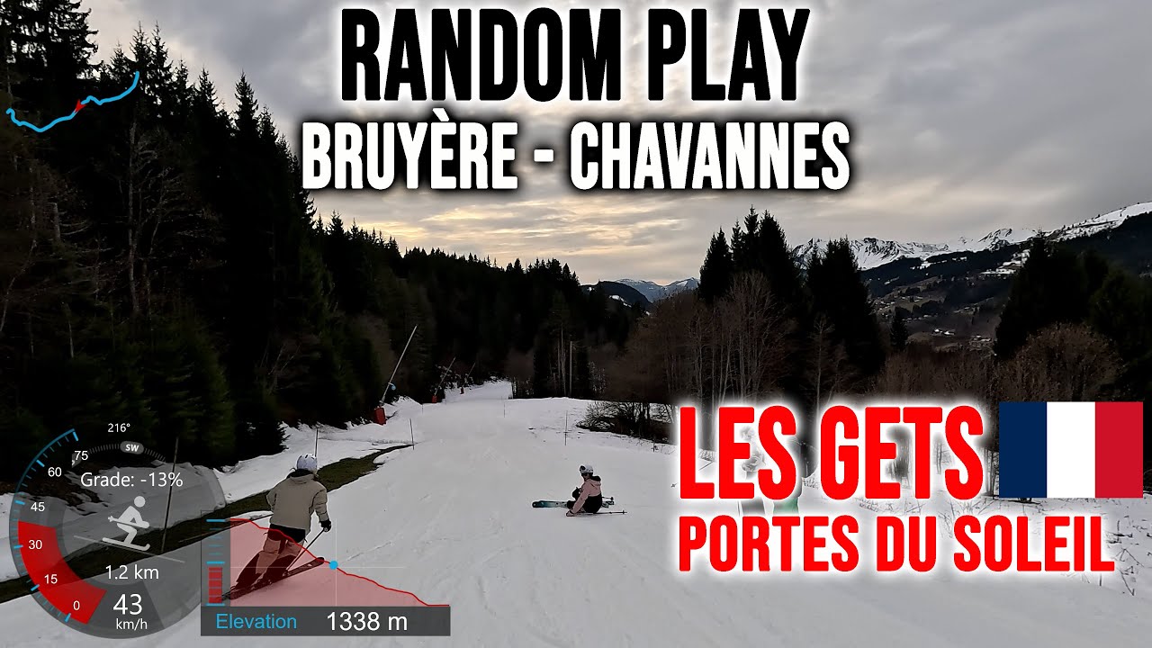 [4K] Skiing Les Gets, Random Play - Bruyère - Chavannes, Portes du Soleil France, GoPro HERO13