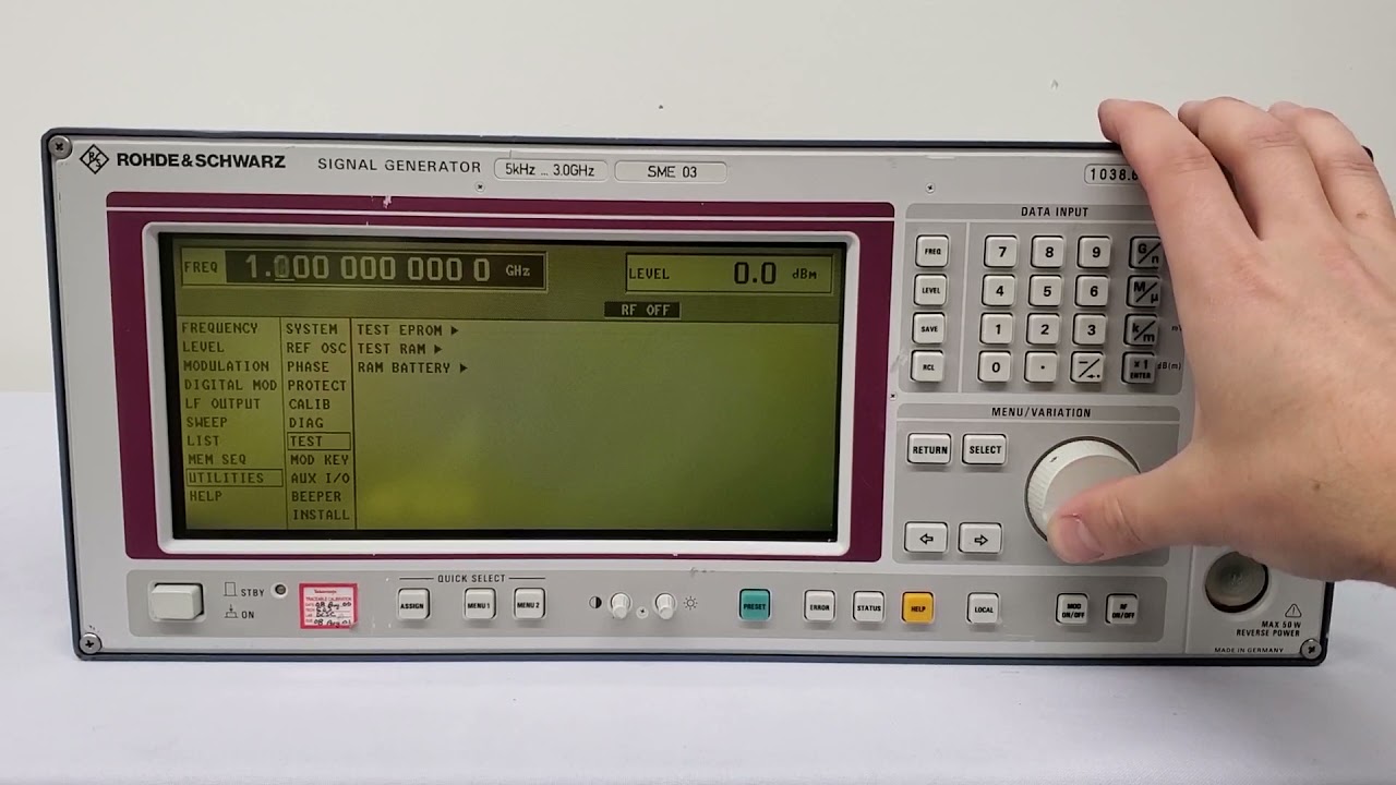 Rohde & Schwarz SME 03 Signal Generator 5kHz-3.0GHz (A# 58840