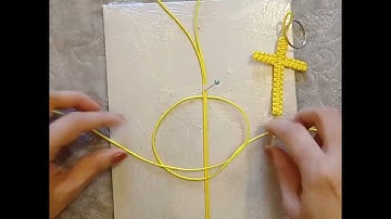 #DIY Paracord Cross keychain tutorial| Macrame keychain tutorial. #monicam #goanuk 