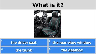 Quiz to learn English: Parts of a car (IELTS)