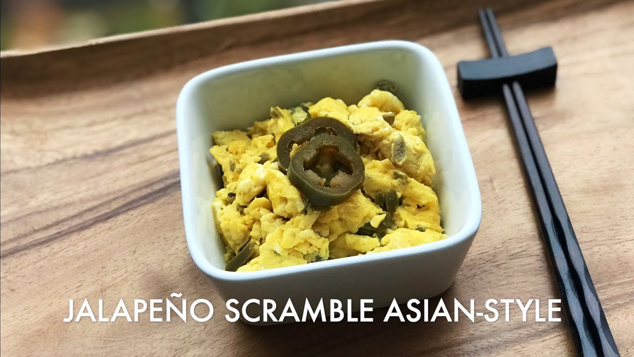 Spicy jalapeno scrambled eggs