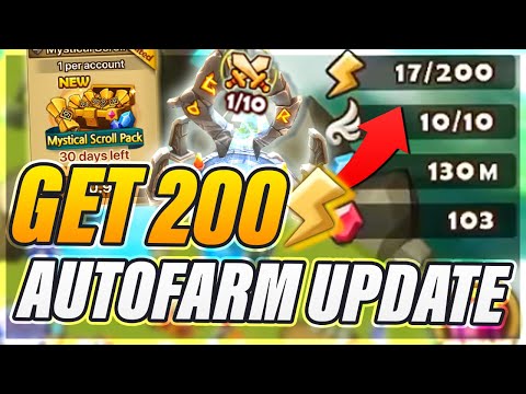 How To Get 200 MAX Energy?! Autofarm UPDATE! - Value Of Daily Pack 1 & NEW 30 Scroll Pack!