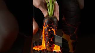 #short  #asmr ASMR Magma Carrot Cutting Short #sa #satisfying #asmrsounds #asmrvideo #yt #ytshorts