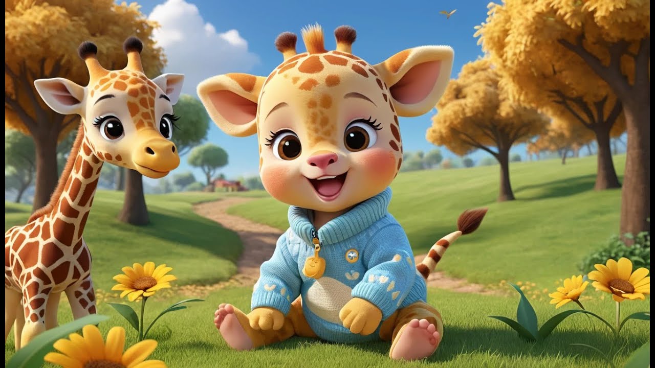 Baby Giraffe Reach Reach Leaf | Fun Kids Song | Playful Animal Rhyme