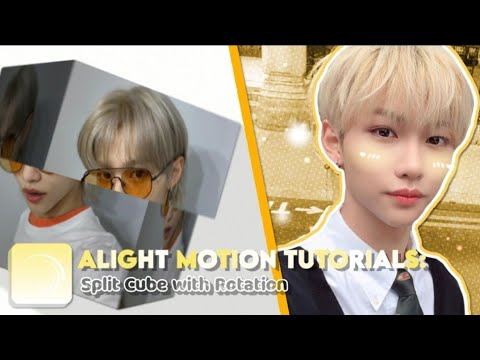 Split cube with Rotation transition on alight motion | alight motion tutorials