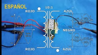 Cómo probar la polaridad del transformador /  cómo probar lo con un  multimetro y osciloscopio