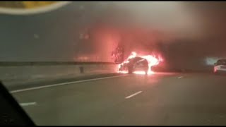 Car on fire along CTE on Nov 2