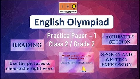 ENGLISH OLYMPIAD CLASS 2 - MOCK TEST 1
