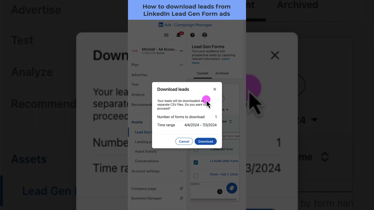 How to download leads from LinkedIn Lead Gen Forms 