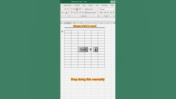 Merge cells in excel tips and tricks #excel #spreadsheetmagic #shortsfeed #youtubeshorts