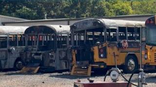 Overnight fire damages six Lenoir City School buses