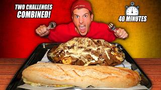 The Restaurant DARED Me To Finish TWO COMBINED Food Challenges!
