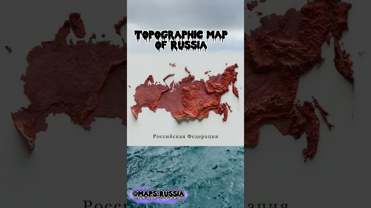 Topographic map of Russia 