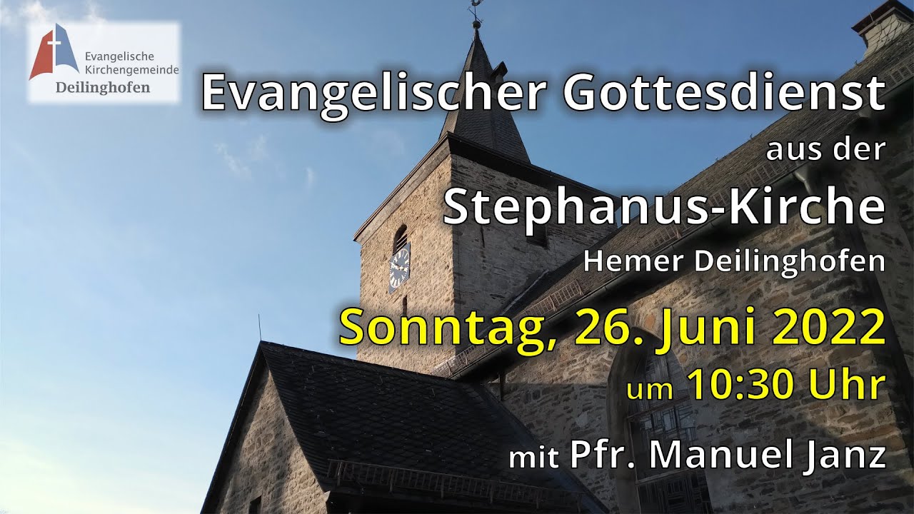 Evangelischer Gottesdienst am 26. Juni 2022 - YouTube