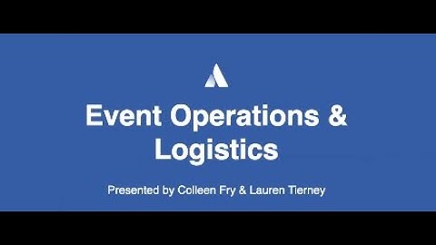 Event Operations and Logistics