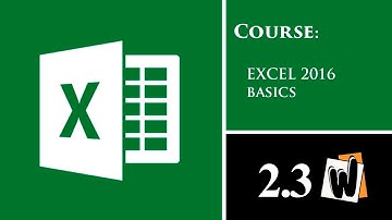 Excel 2016 Basics, chapter 2.3 - Save, undo & redo