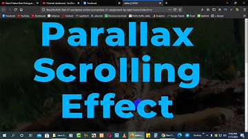how to create a parallax scrolling effect || stellar.js || Web Design