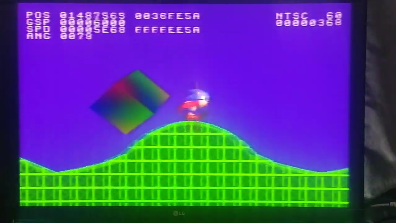 PSX Platformer Engine: Slope Collision (Running on a real PSX)