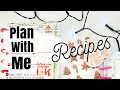 Recipe Plan with Me | Holiday Planning | Happy Planner