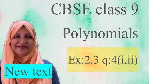 Chapter 2 Polynomials ex:2.3 q:4(i,ii) CBSE class 9 in Malayalam/new text