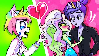 Rainbow Unicorn vs Dark Unicorn || Awkward Magic Twin Moments by Teen-Z Like
